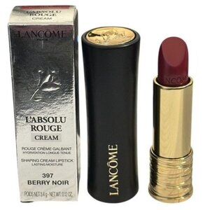 Lancome Paris L'ABSOLU ROUGE CREAM FULL SIZE LIPSTICK 397 BERRY NOIR New in Box